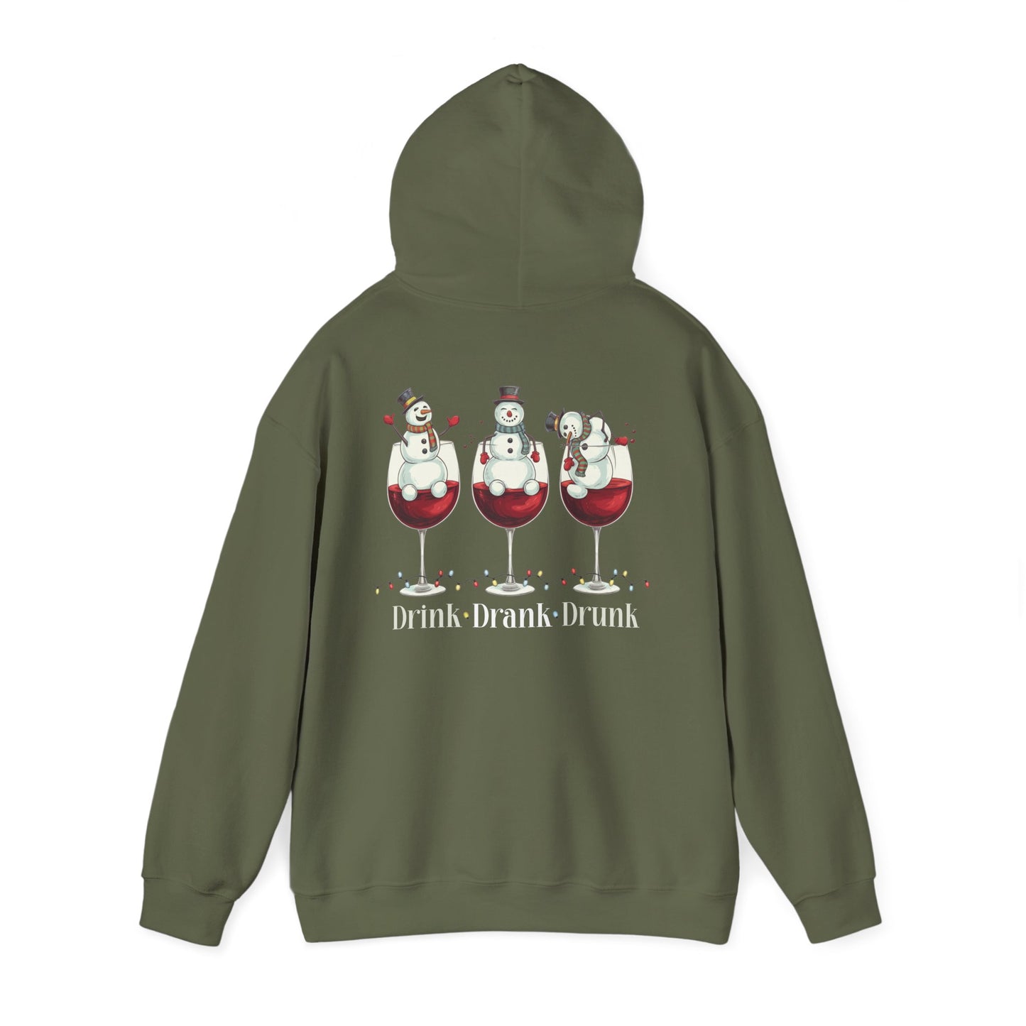 Heavy Blend Hoodie - Winter - Snowmen Drink Drank Drunk (01)