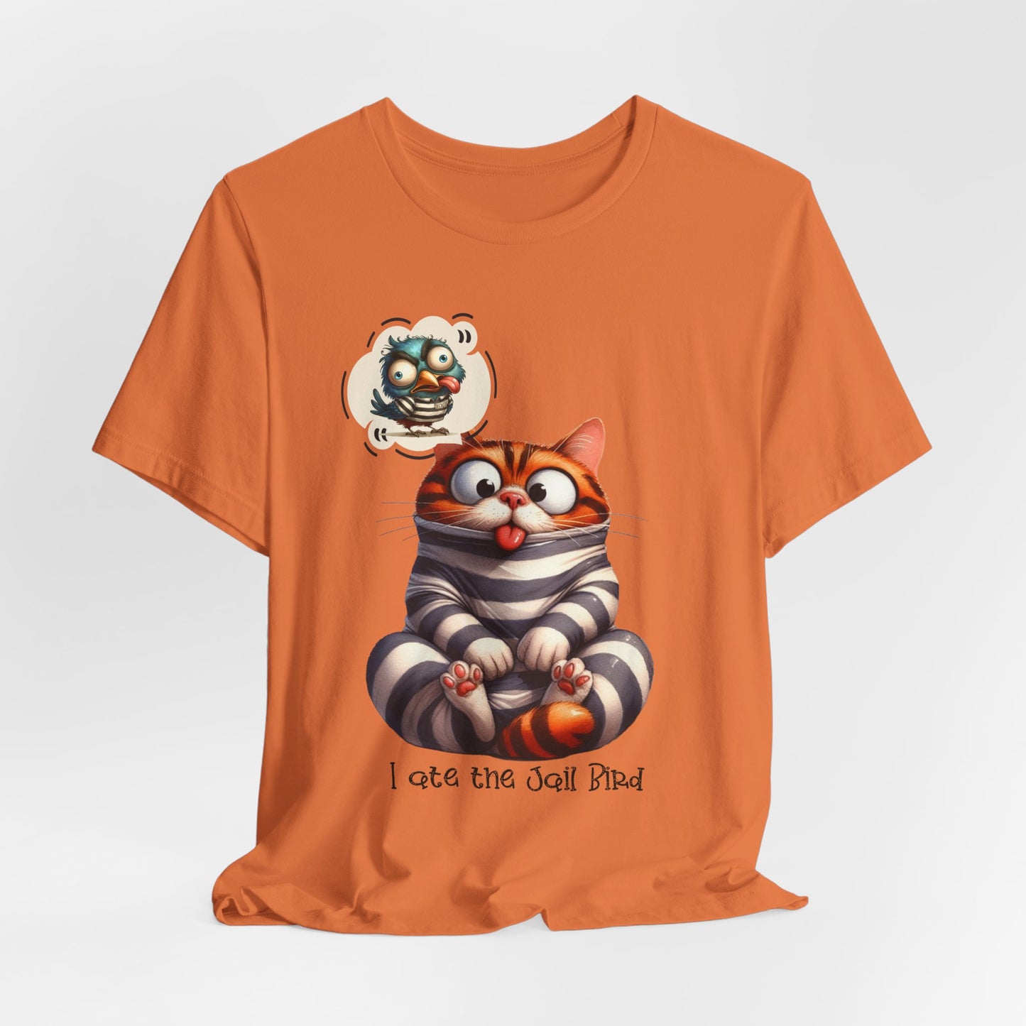 T-Shirt - Animal - Cat - I ate the jail bird (1a)