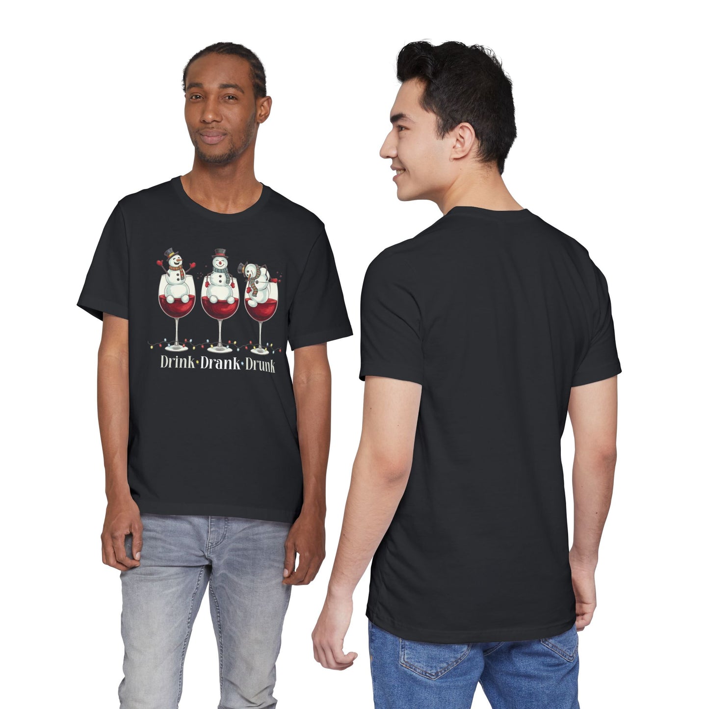 T-shirt - Christmas - Wine Snowmen (01)