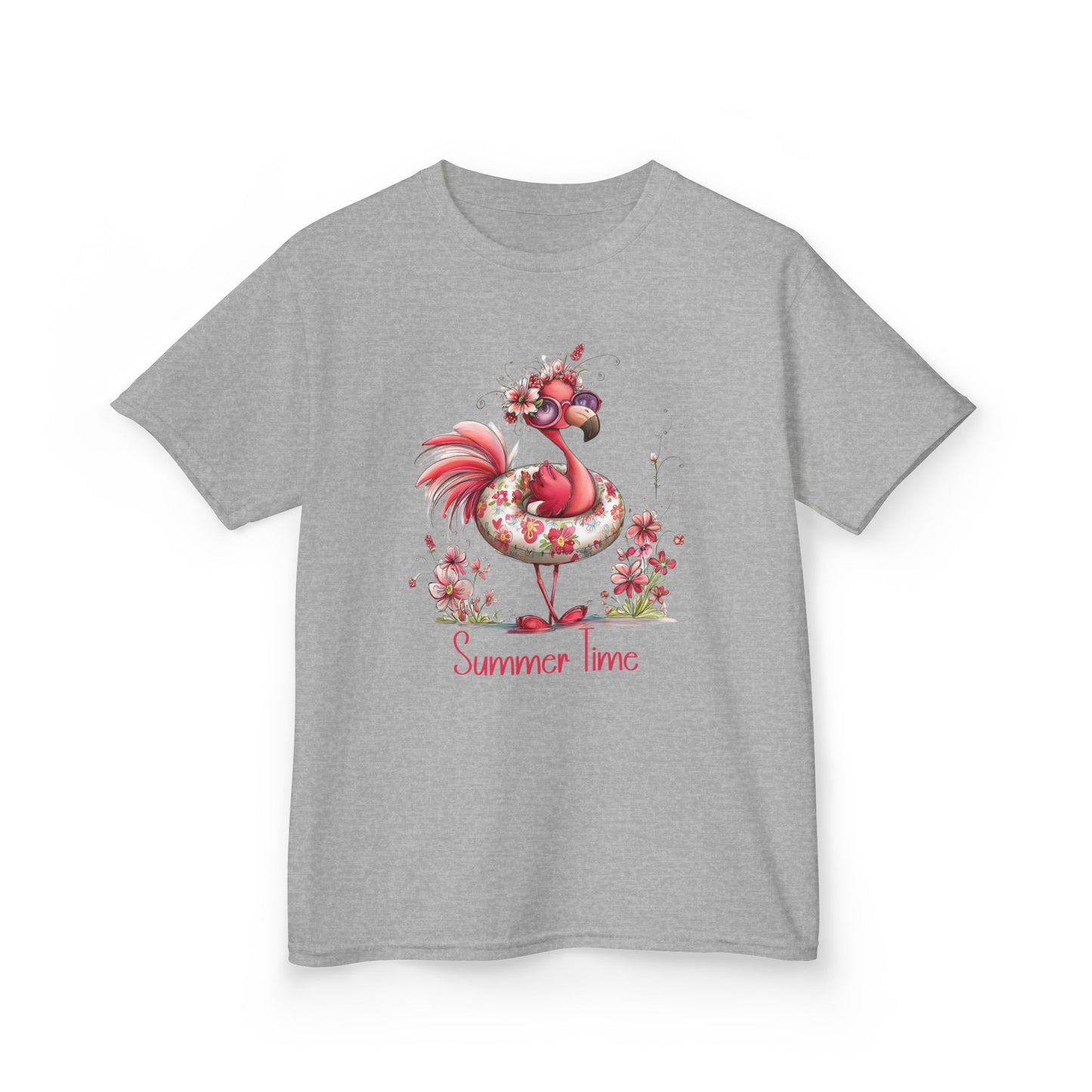 Child Tee - Animal - Flamingo - Summer Time (01)