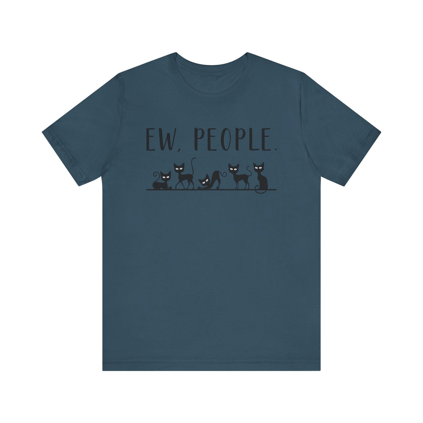 T-Shirt - Animal Lover - Ew People with Black Cats (01)