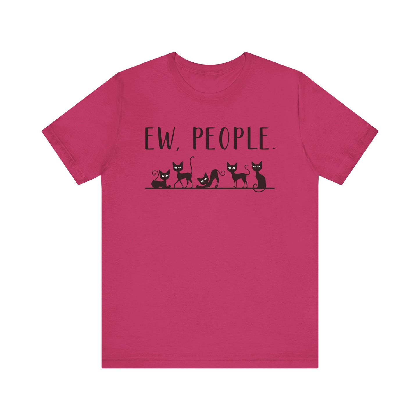 T-Shirt - Animal Lover - Ew People with Black Cats (01)