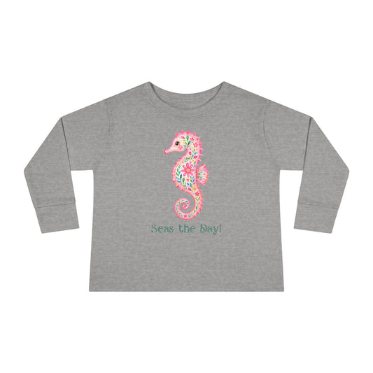 Toddler LS Tee - Animal - Seas the Day Seahorse (01)
