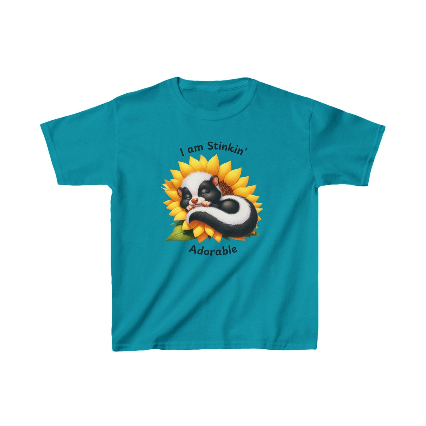 Kid T-Shirt - Stinkin' Adorable with Skunk (2)