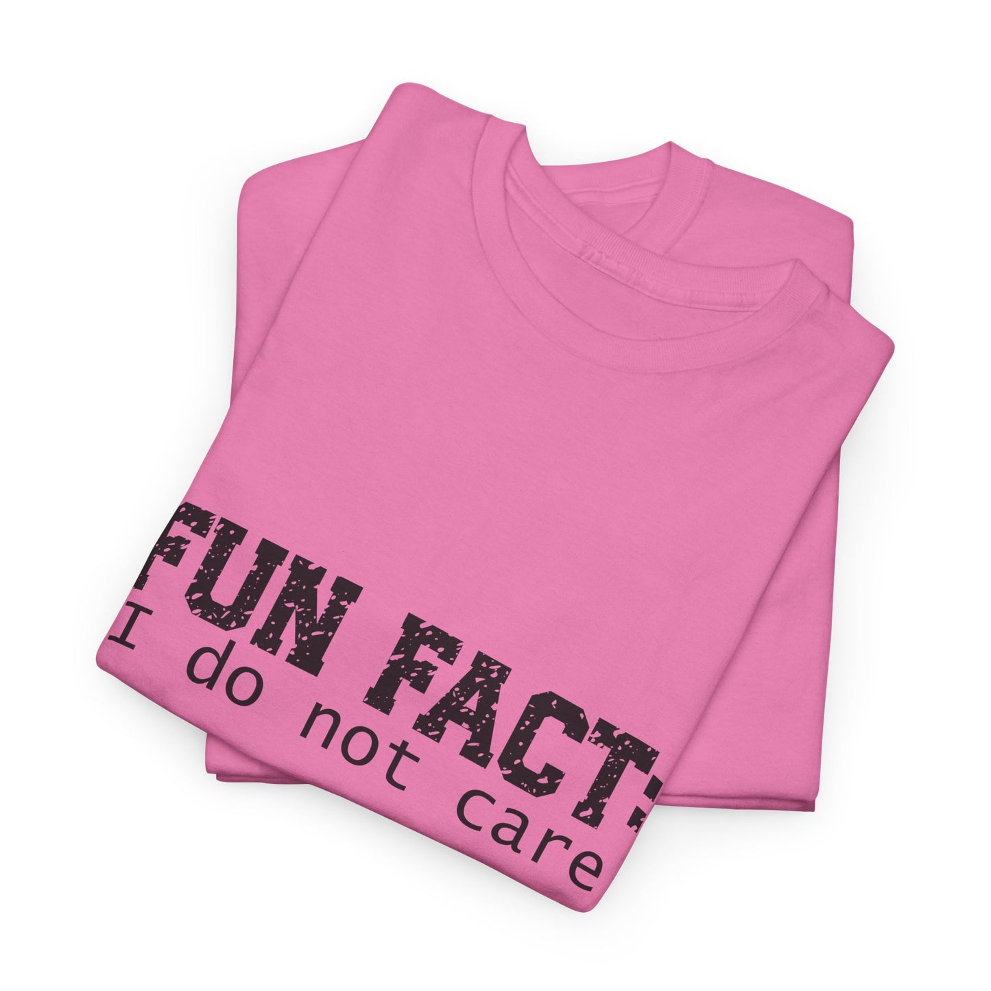 T-Shirt - Funny - "Fun Fact: I Do Not Care" - (001) Black Font