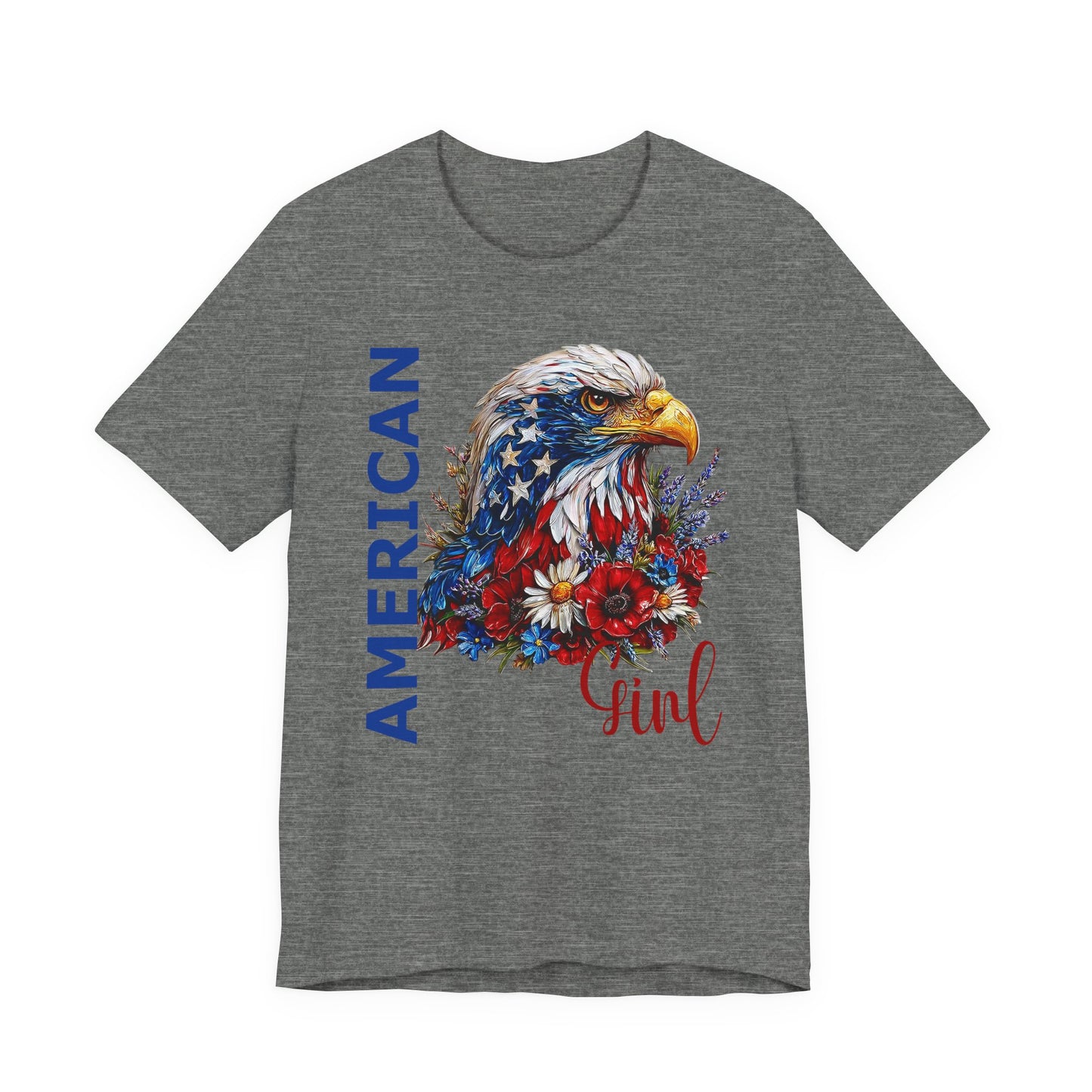 T-Shirt - American - American Girl with Eagle 01