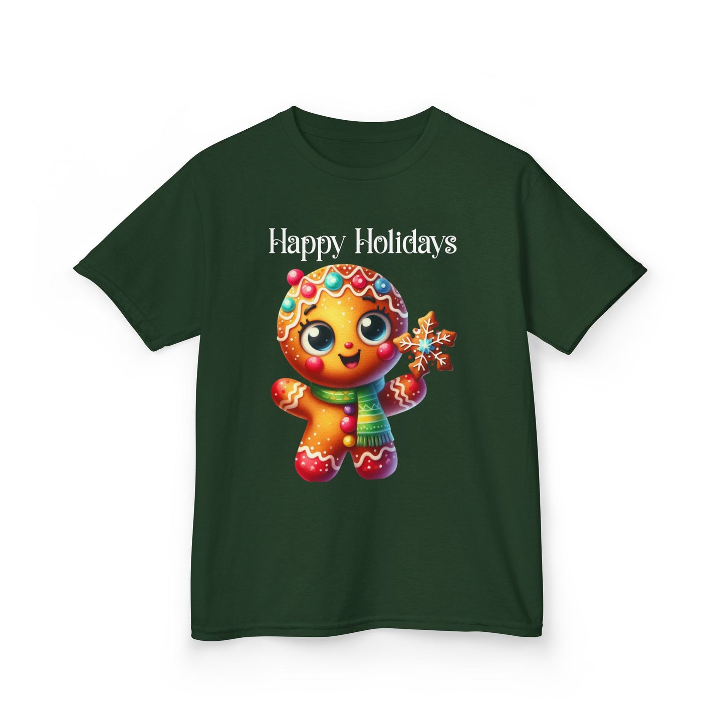 Child Tee - Christmas - Gingerbread - Happy Holidays (03a)