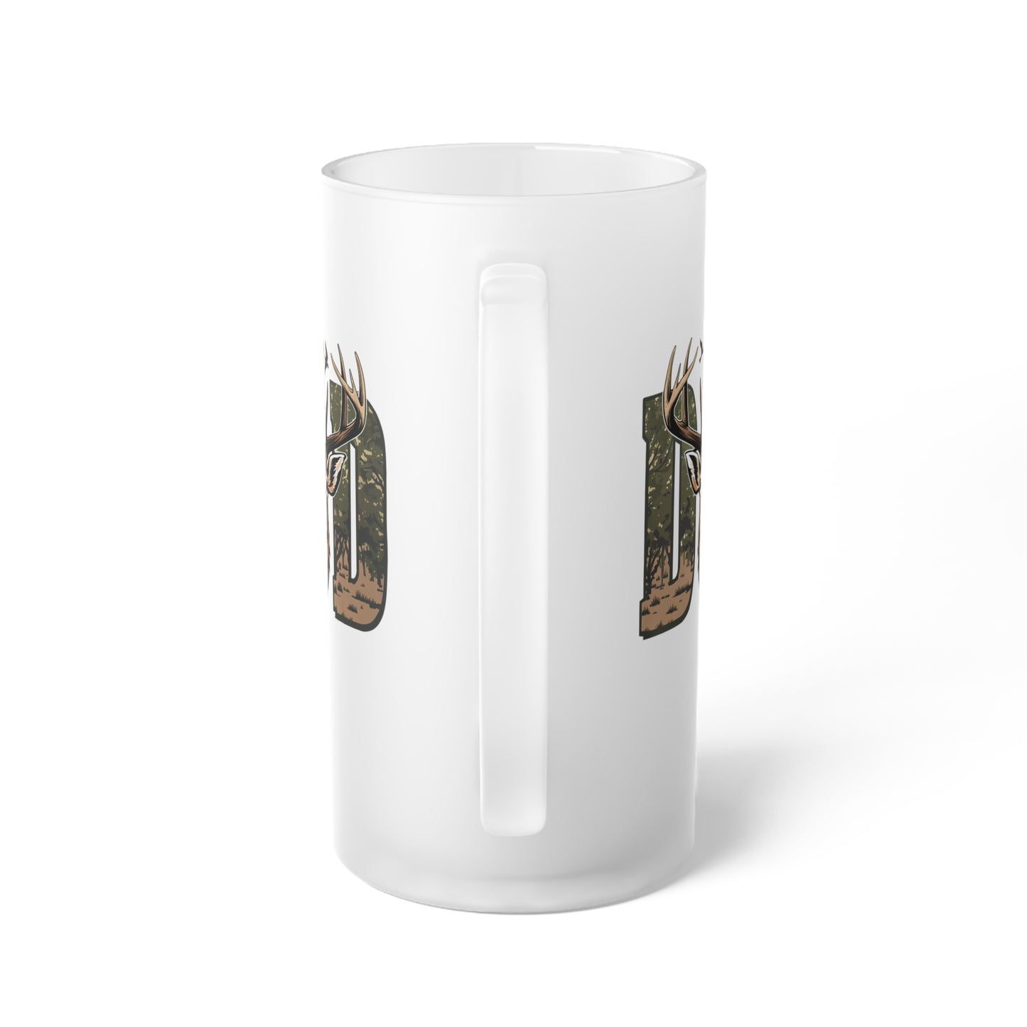 Frosted Glass Beer Mug - Dad - Hunting Dad (1)