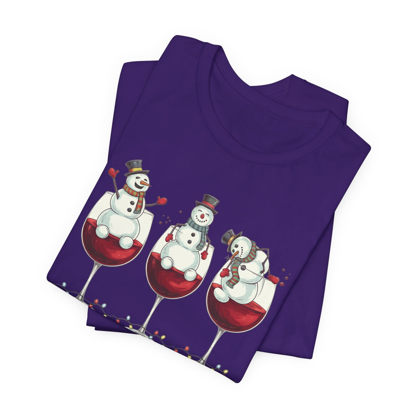 T-shirt - Christmas - Wine Snowmen (01)