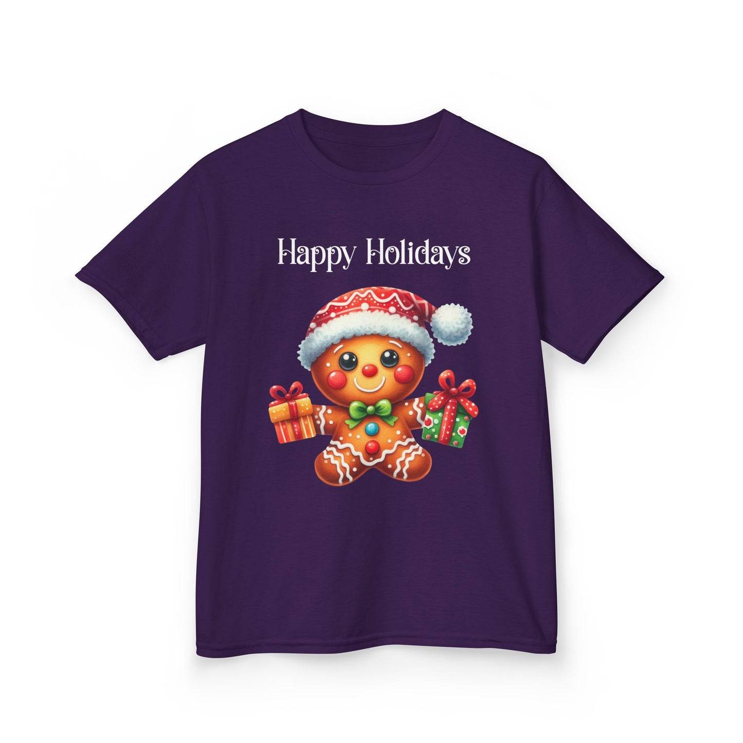 Child Tee - Christmas - Gingerbread - Happy Holidays (01a)