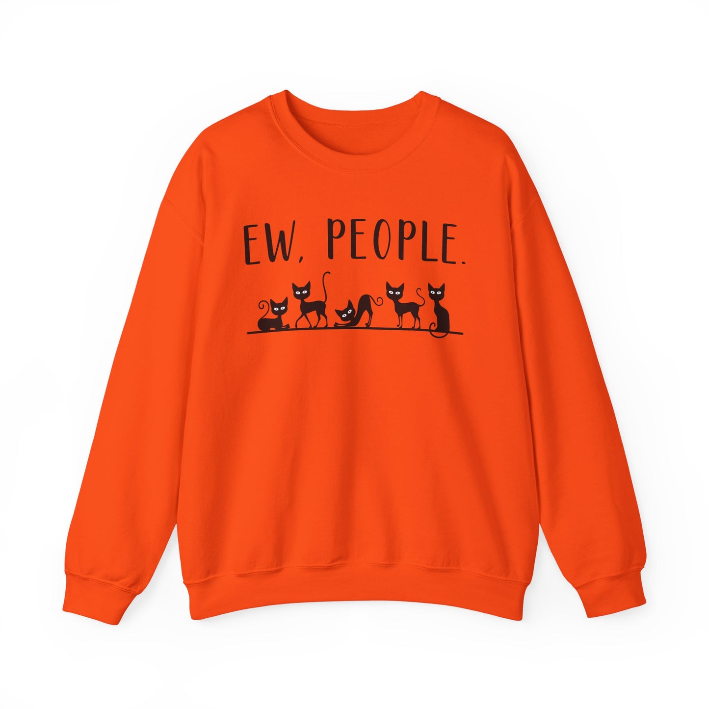 Sweatshirt - Animal Lover - Ew People with Black Cats (01)