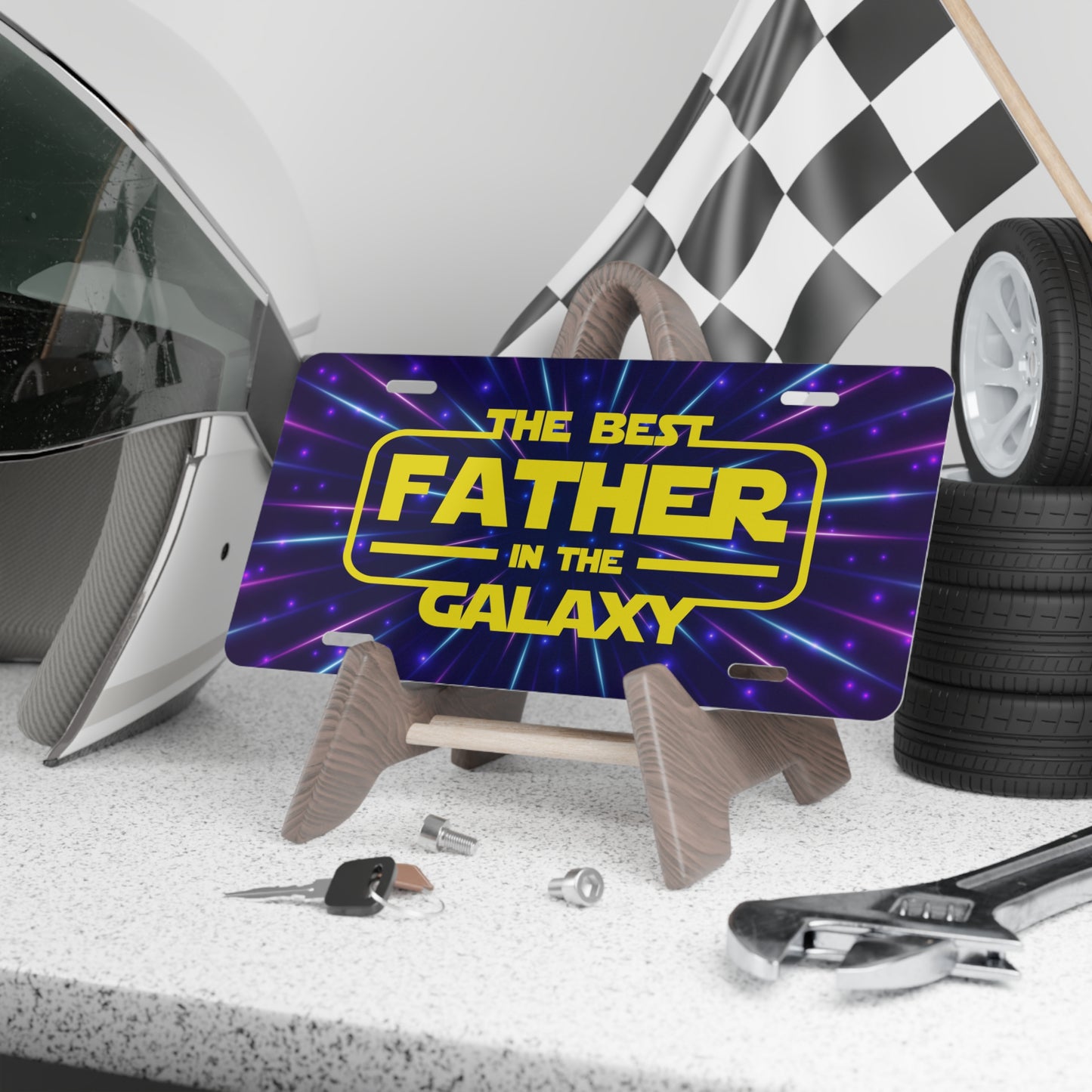 License Plate - Dad - Best Father in Galaxy (1)