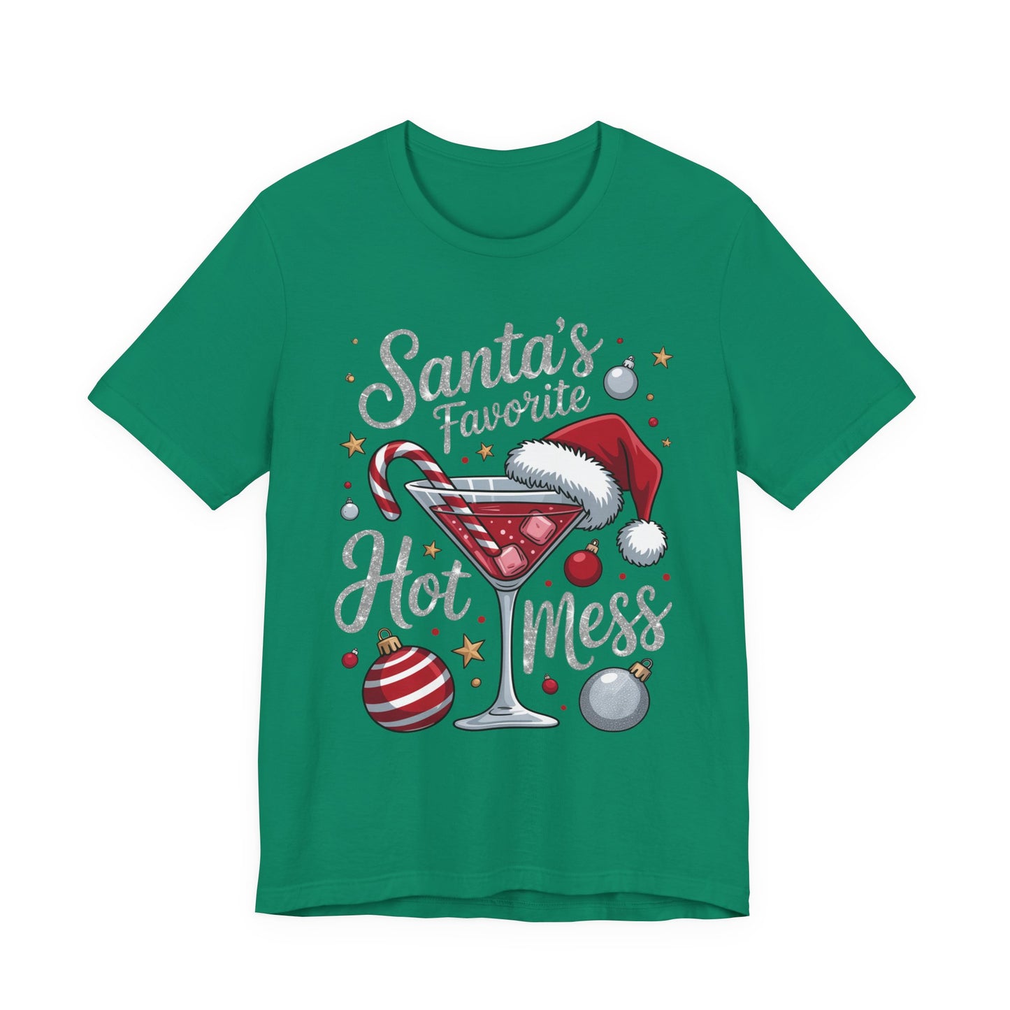 T-shirt - Christmas - Santa's Fav. Hot Mess (01)