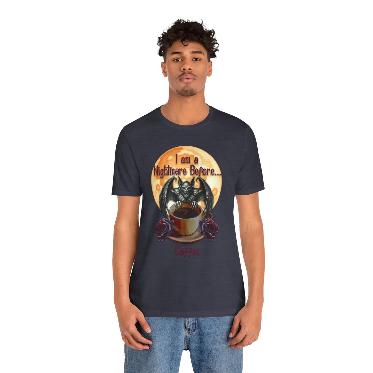 T-shirt - Halloween - Nightmare Before Coffee (1a) - Front Only