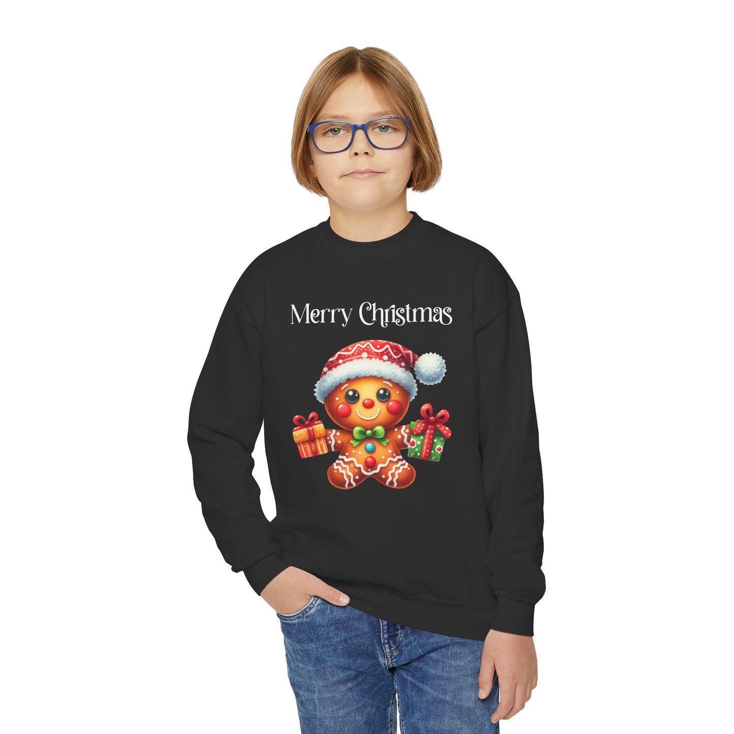 Child Sweatshirt - Christmas - Gingerbread - Merry Christmas (01a)