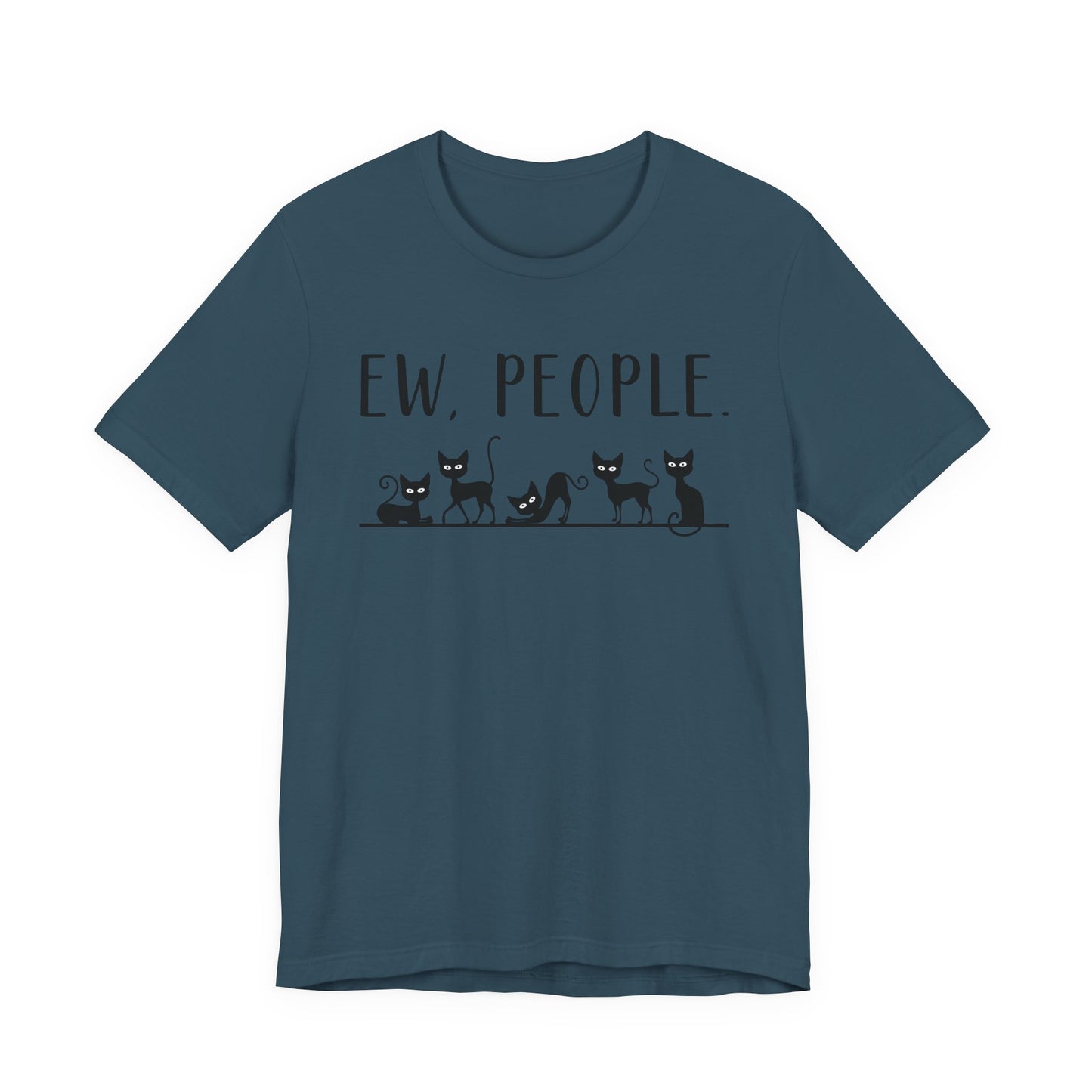 T-Shirt - Animal Lover - Ew People with Black Cats (01)
