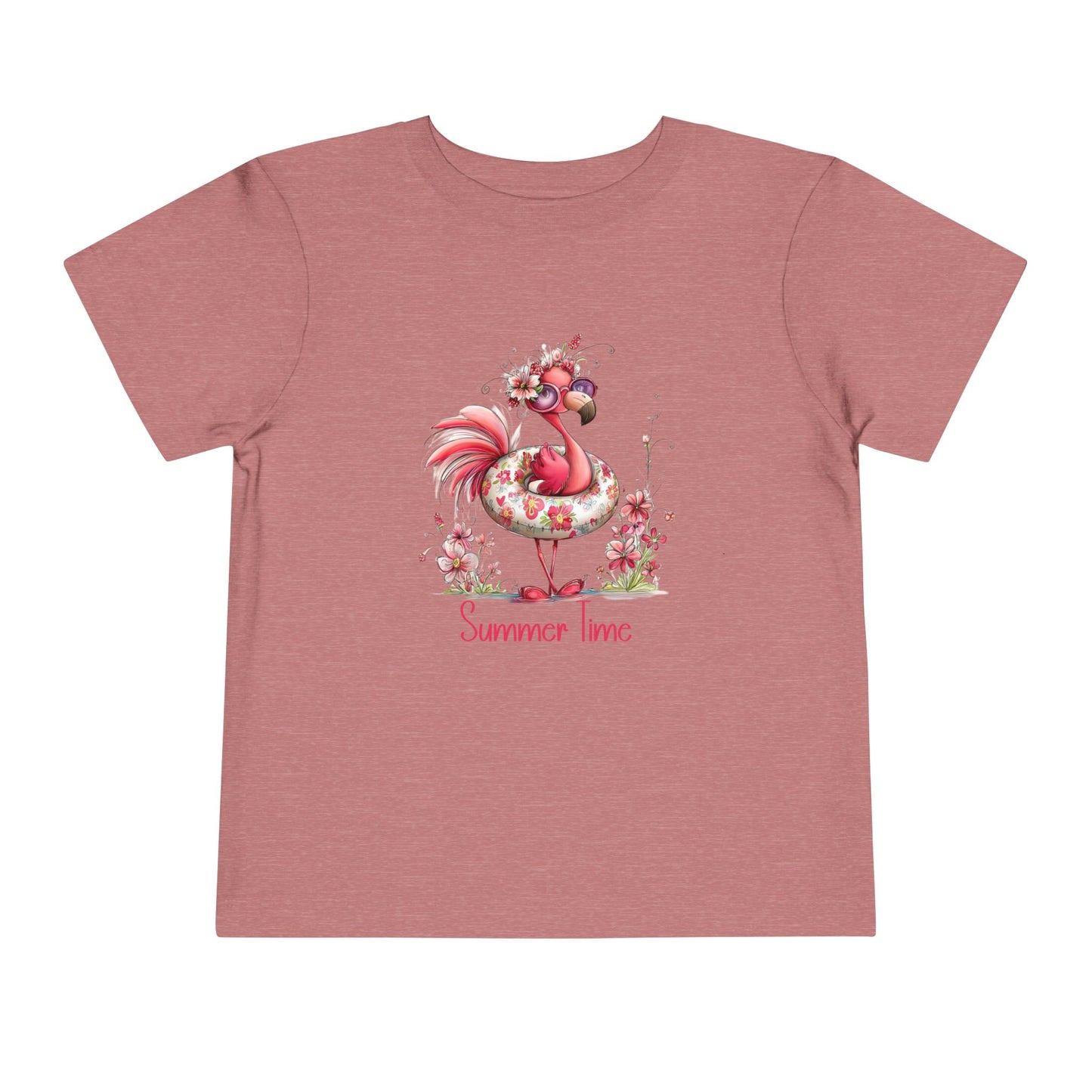 Toddler Tee - Animal - Flamingo - Summer Time (01)