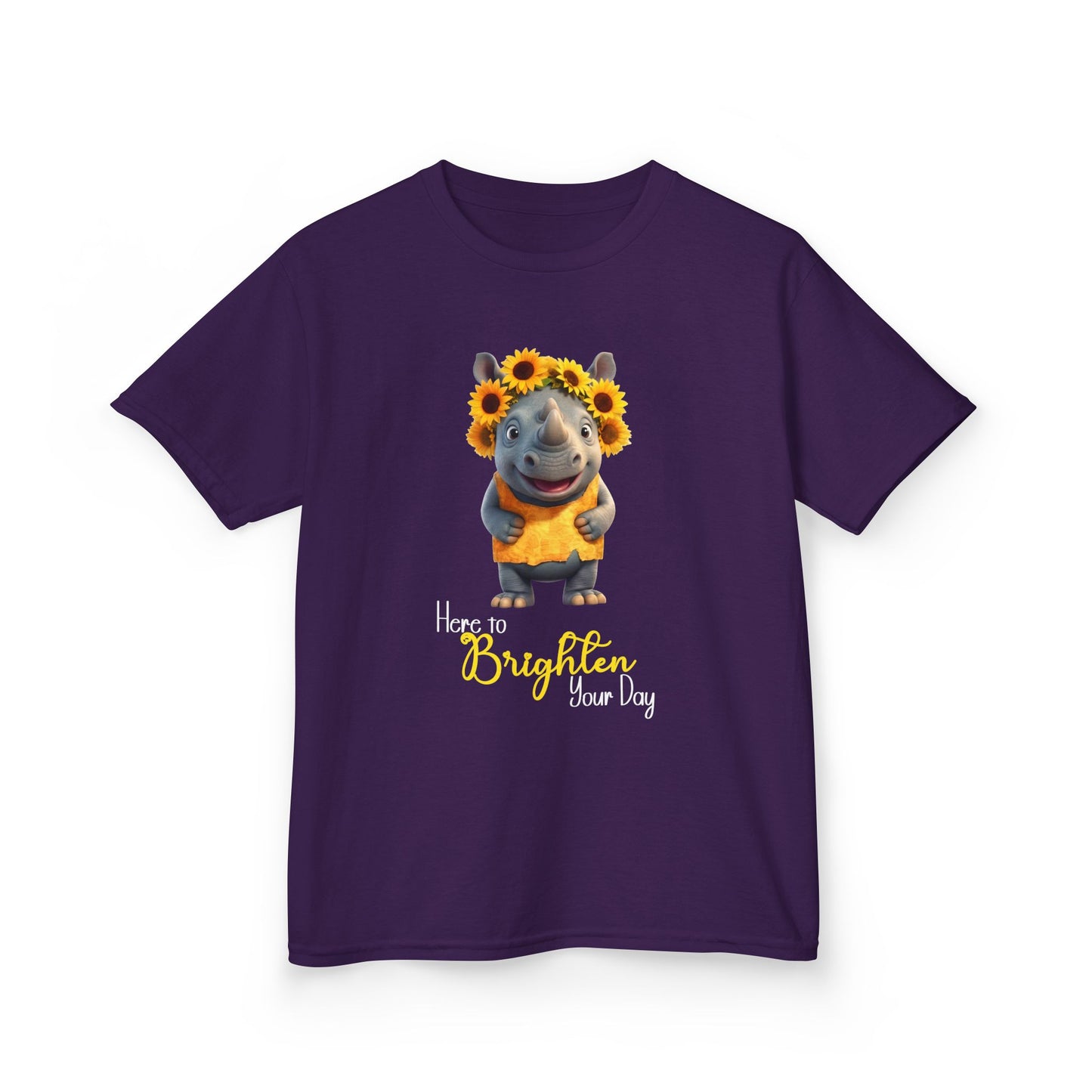 Child Tee - Animal - Here to Brighten, Rhino (01)
