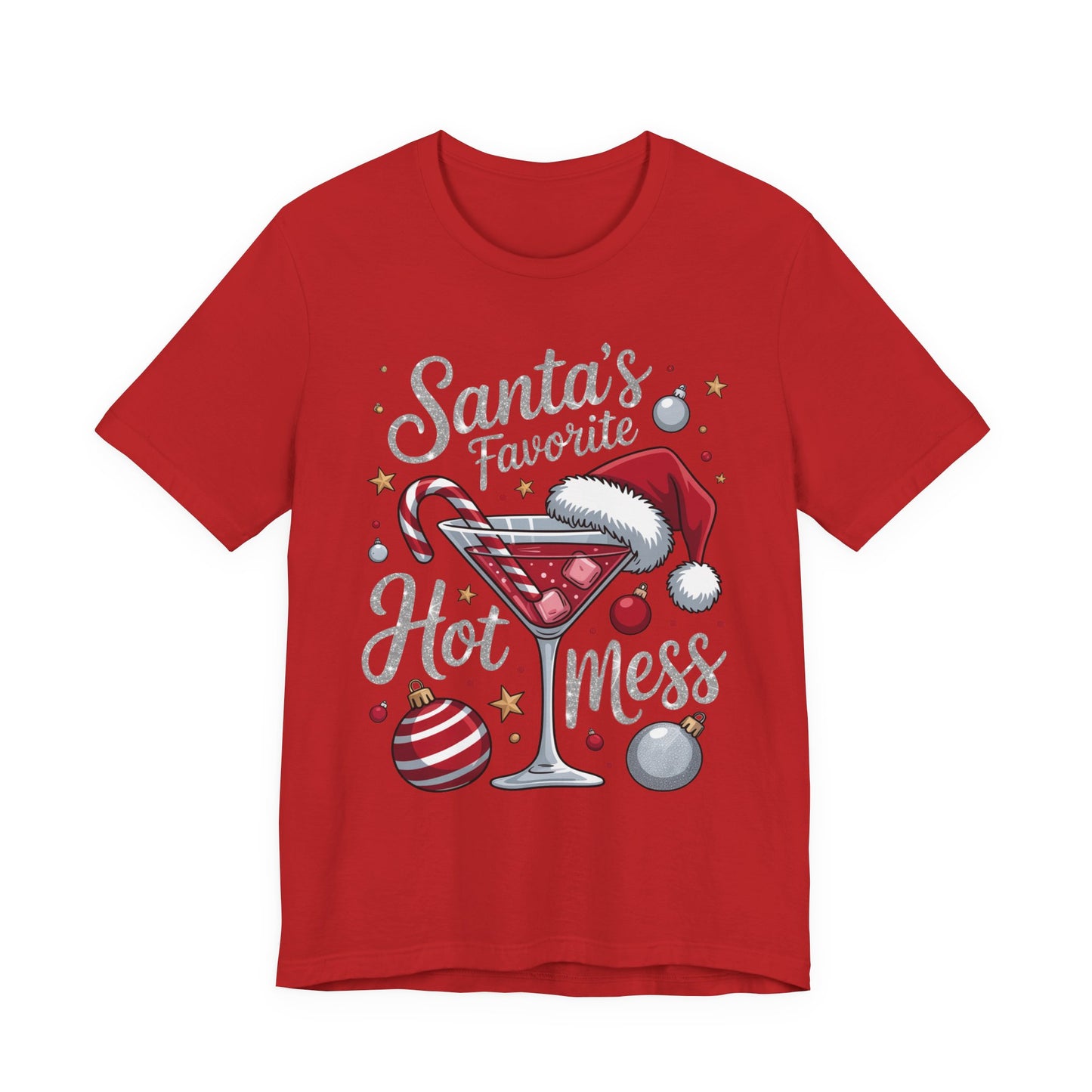 T-shirt - Christmas - Santa's Fav. Hot Mess (01)