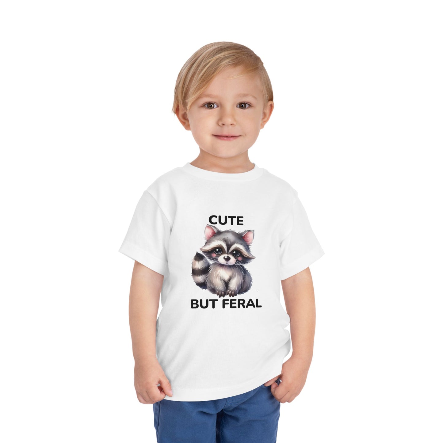 Toddler Tee - Animal / Racoon - Cute but Feral (02)