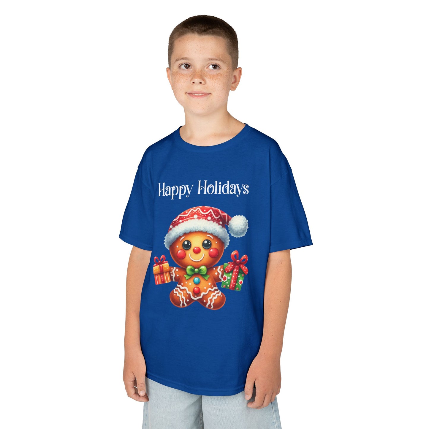 Child Tee - Christmas - Gingerbread - Happy Holidays (01a)