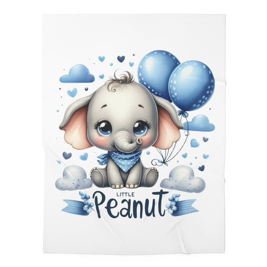 Swaddle Blanket - Adorable Grey Elephant Design for Baby Boys (1)