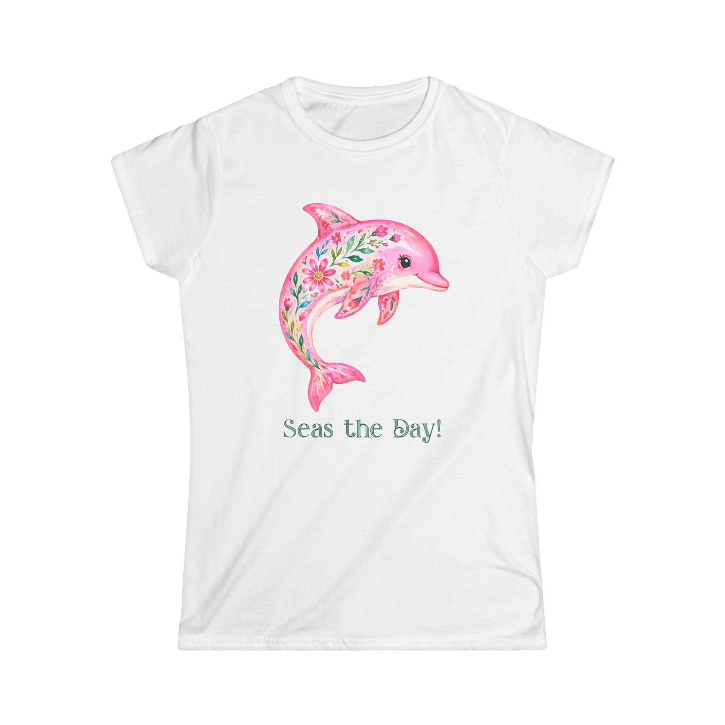Female T-Shirt - Animal - Seas the Day Dolphin (01)