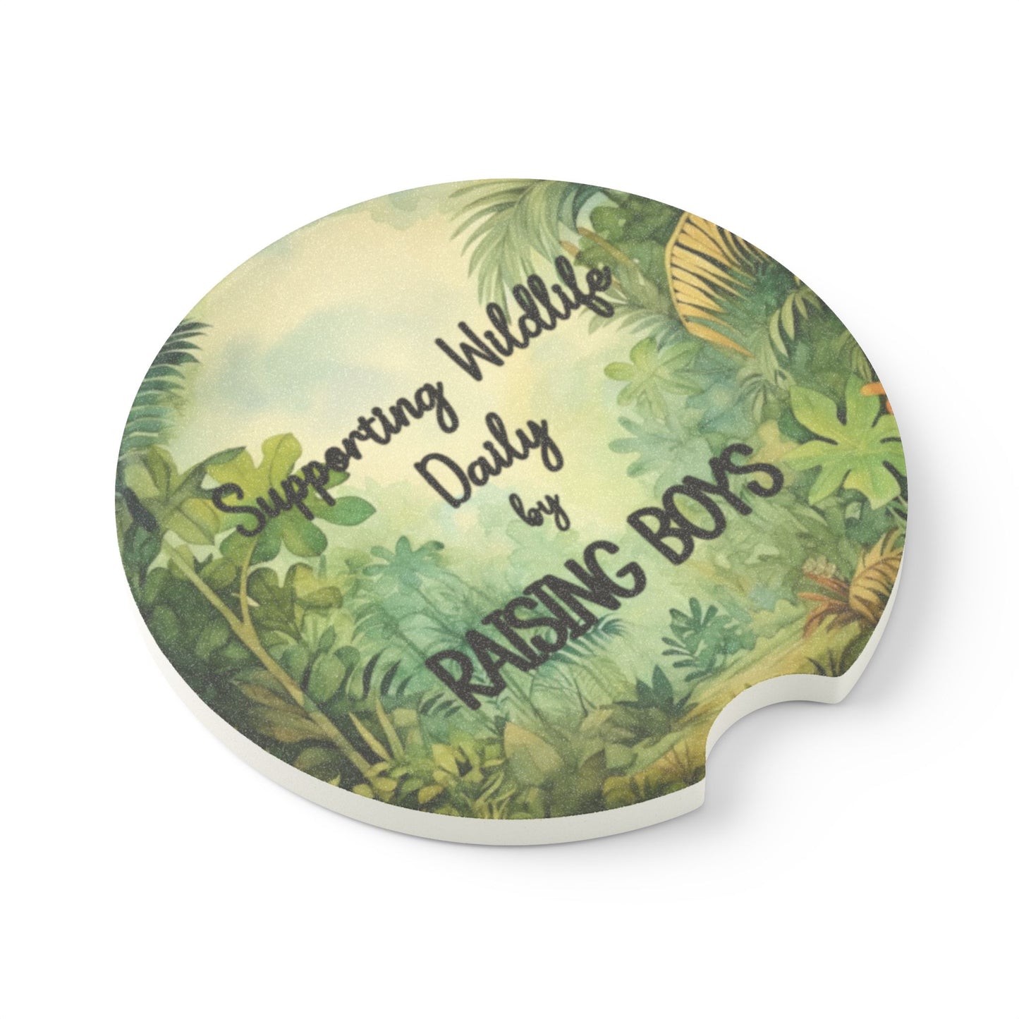 Soapstone Car Coaster - Supporting Wildlife, Raising Boys