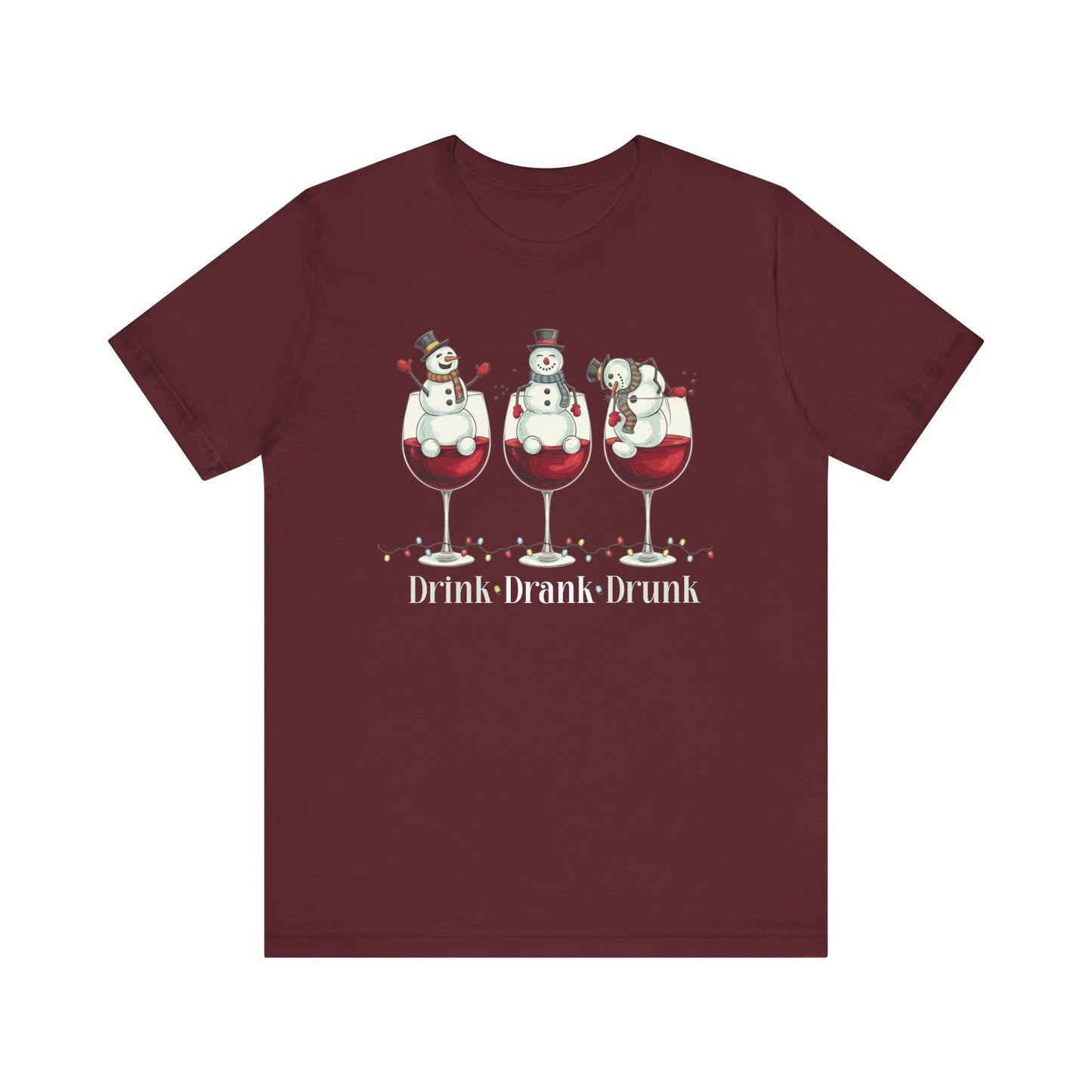 T-shirt - Christmas - Wine Snowmen (01)