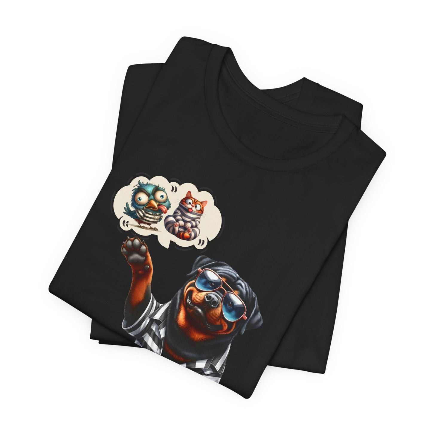 T-Shirt - Animal - Dog - I ate the cat that ate jail bird (1b)
