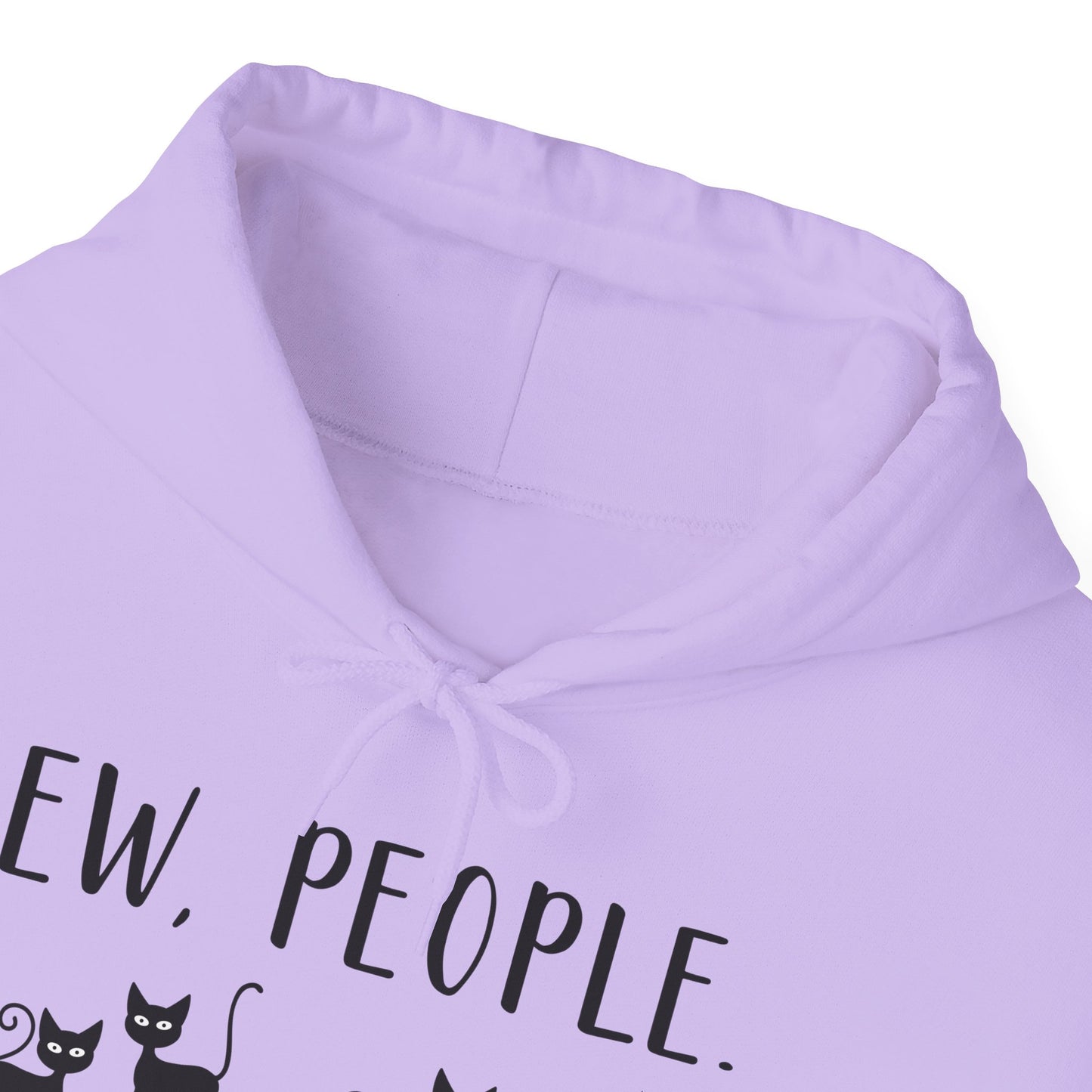 Heavy Blend Hoodie - Animal Lover - Ew People with Black Cats (01)