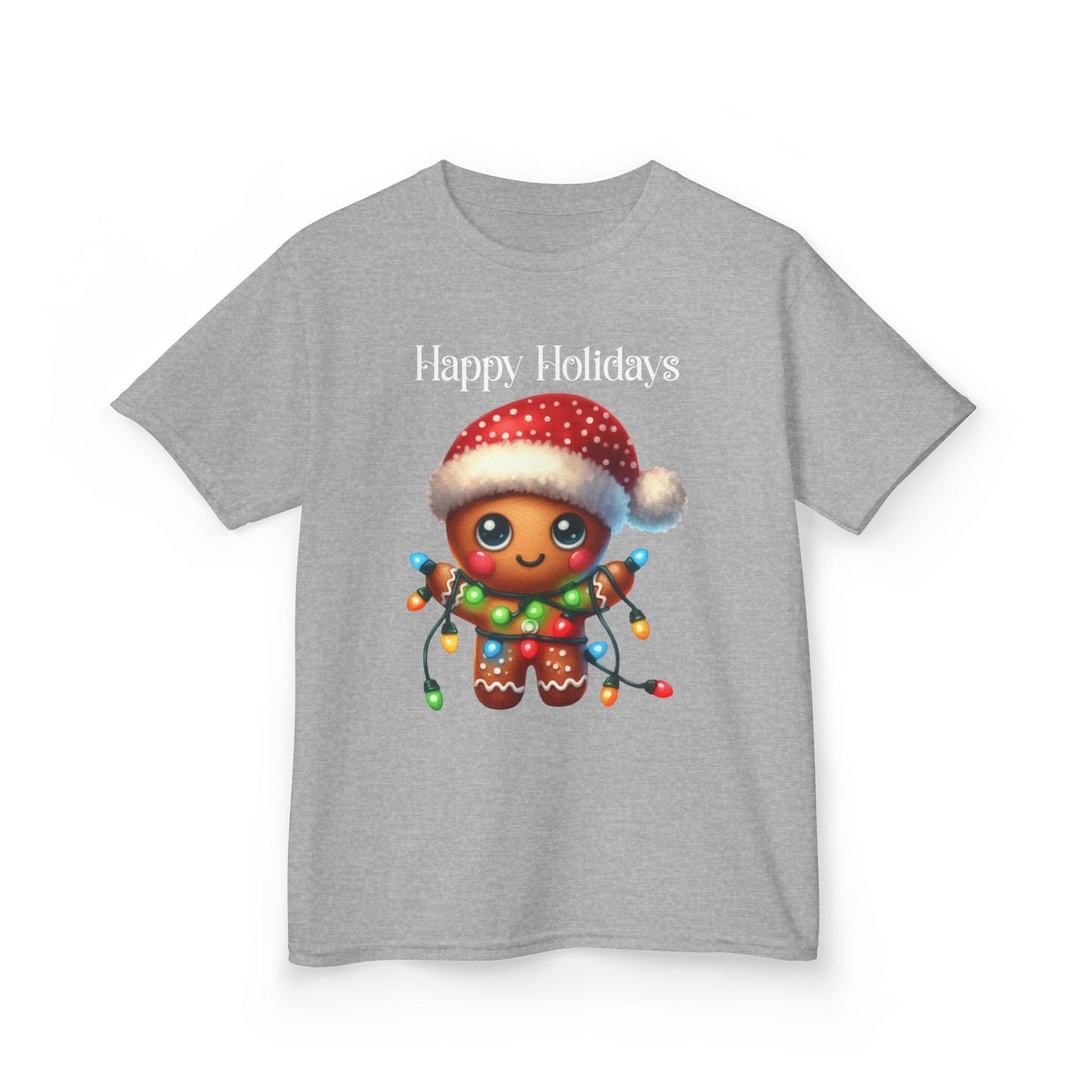 Child Tee - Christmas - Gingerbread - Happy Holidays (02a)