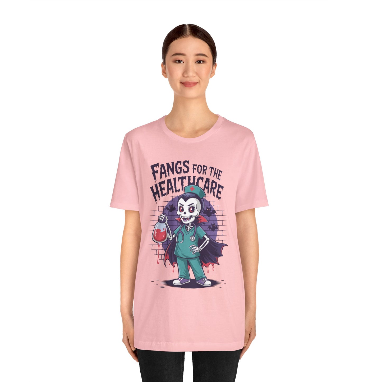 T-Shirt - Medical / Halloween - Fangs for the Healthcare (01a)