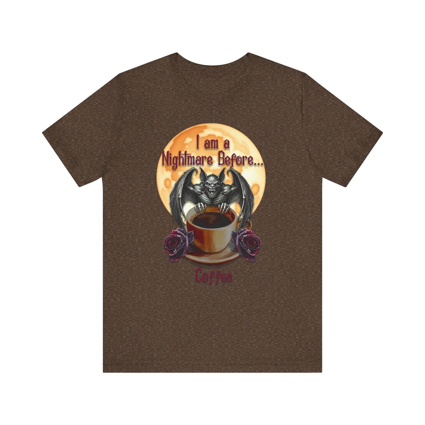 T-shirt - Halloween - Nightmare Before Coffee (1a) - Front Only