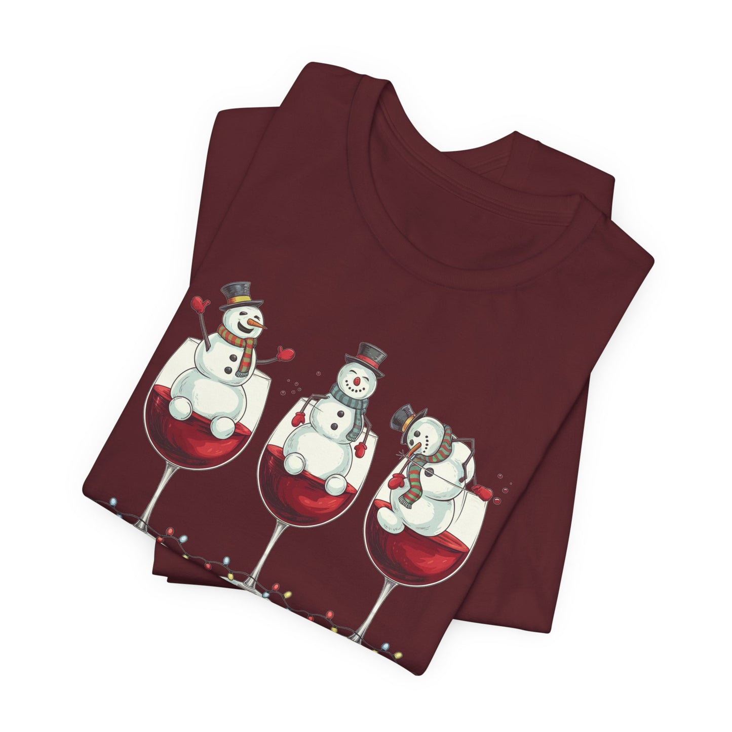 T-shirt - Christmas - Wine Snowmen (01)