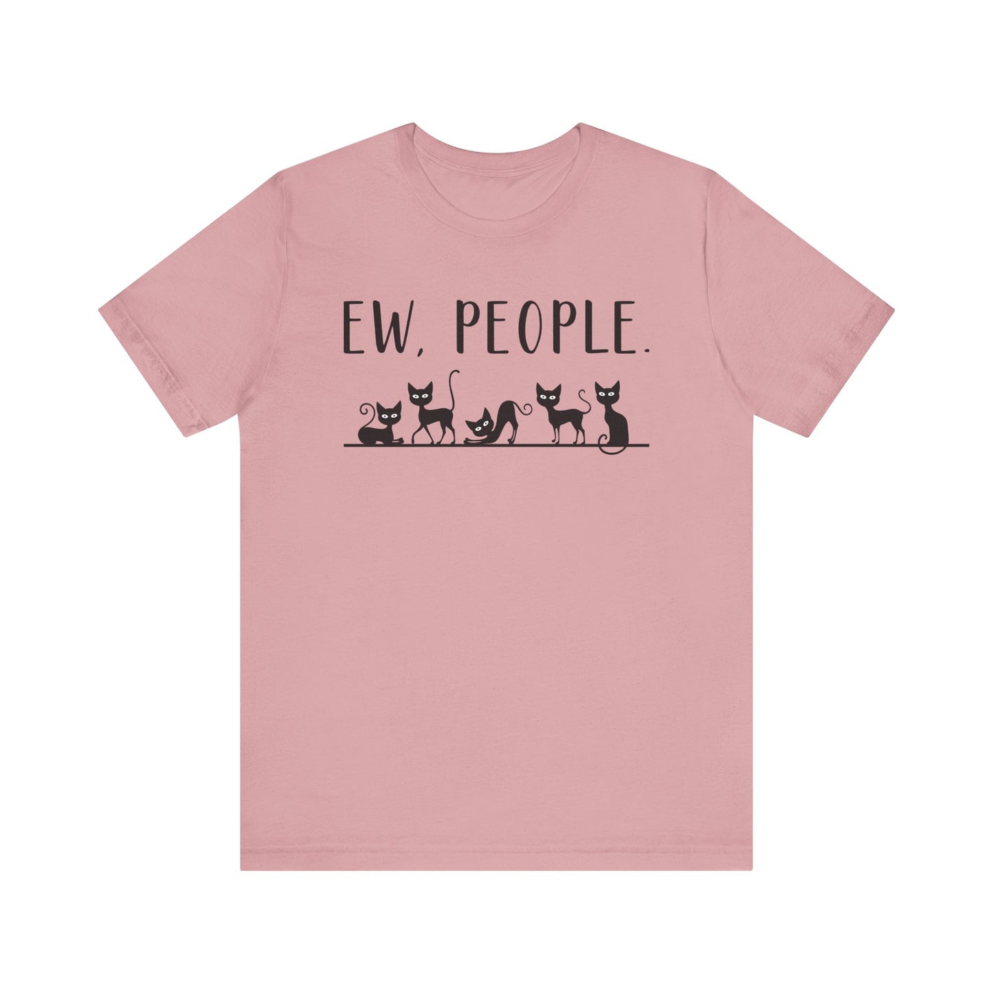 T-Shirt - Animal Lover - Ew People with Black Cats (01)