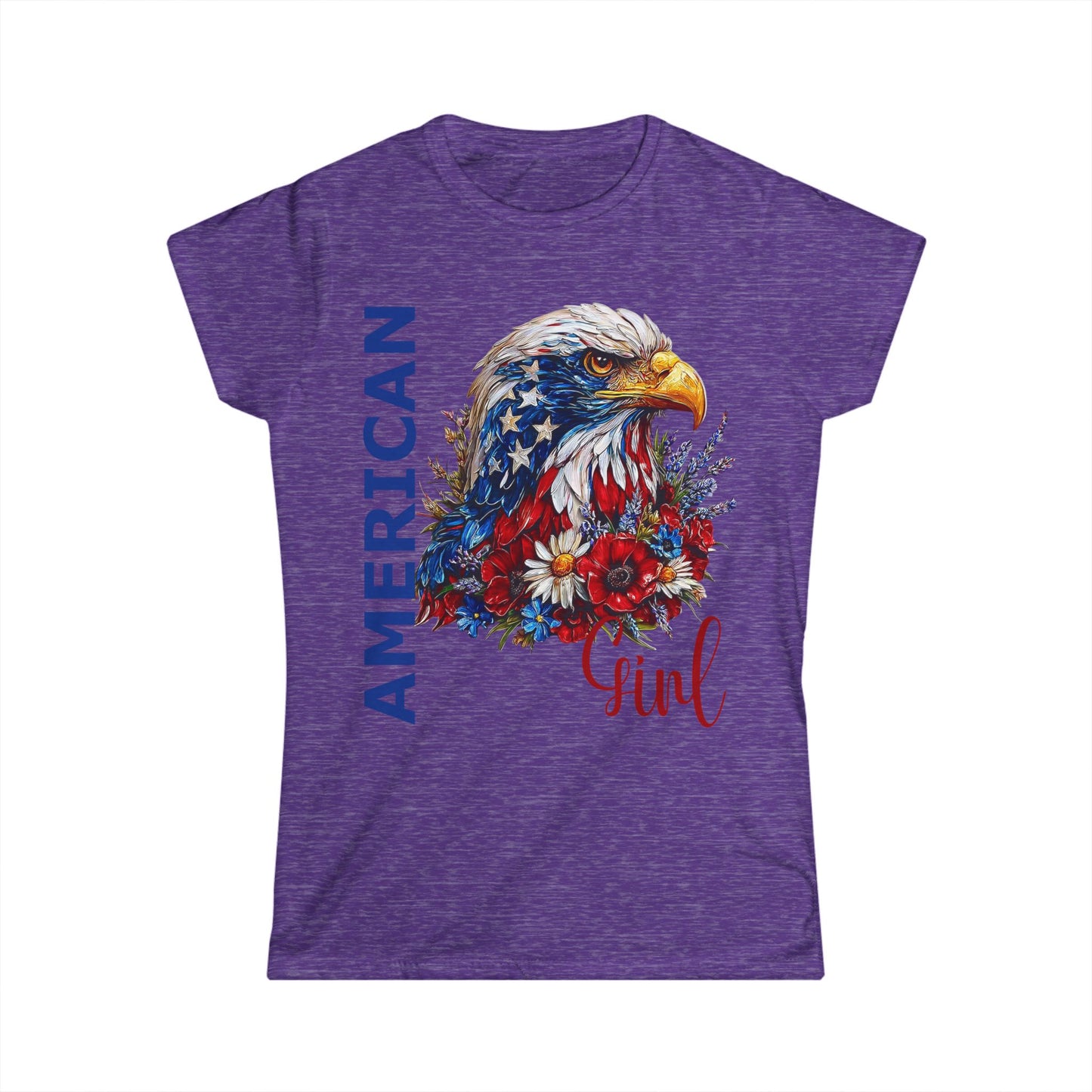 Female T-Shirt - America - American Girl with Eagle (01)