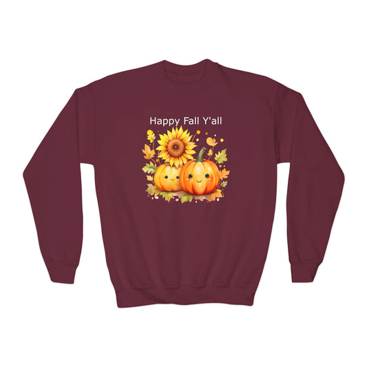 Child Sweatshirt - Autumn - Happy Fall Y'All (01)