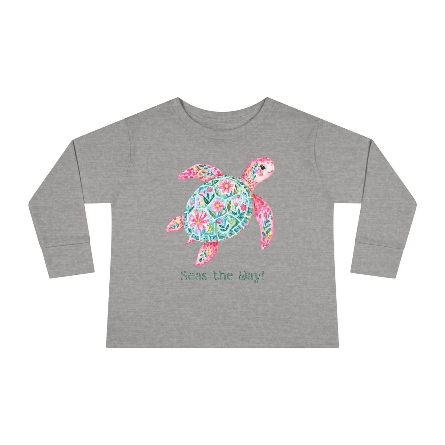 Toddler LS Tee - Animal - Seas the Day Turtle (01)