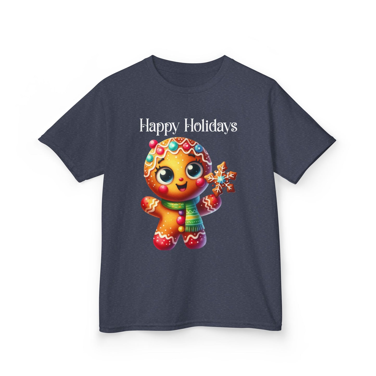 Child Tee - Christmas - Gingerbread - Happy Holidays (03a)