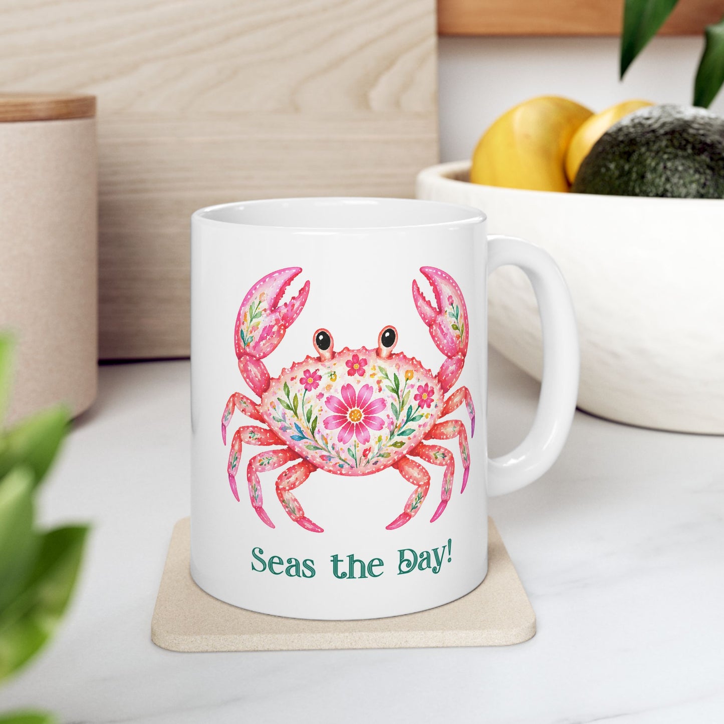 Ceramic Mug - Animal - Seas the Day Crab (01)