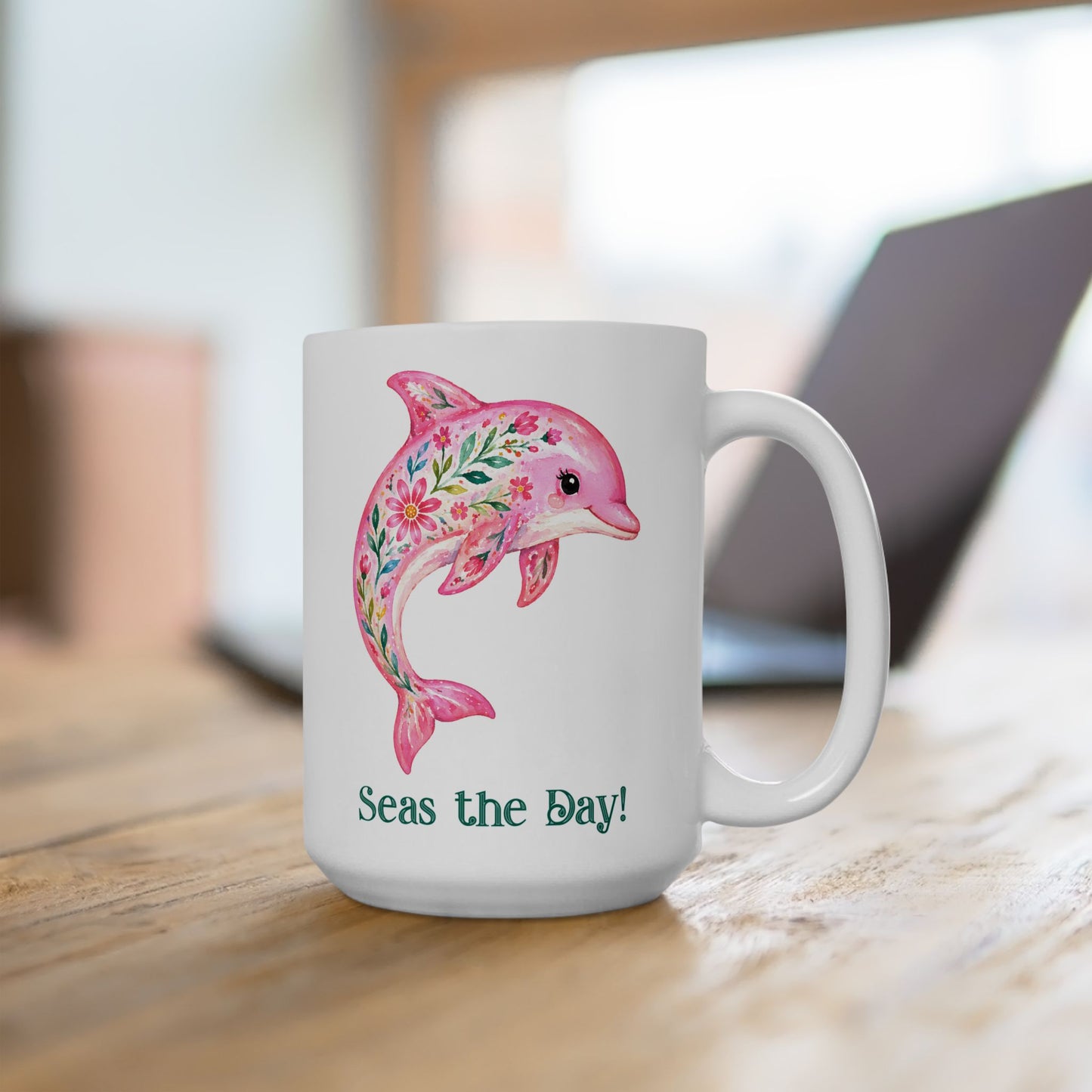 Ceramic Mug - Animal - Seas the Day Dolphin (01)