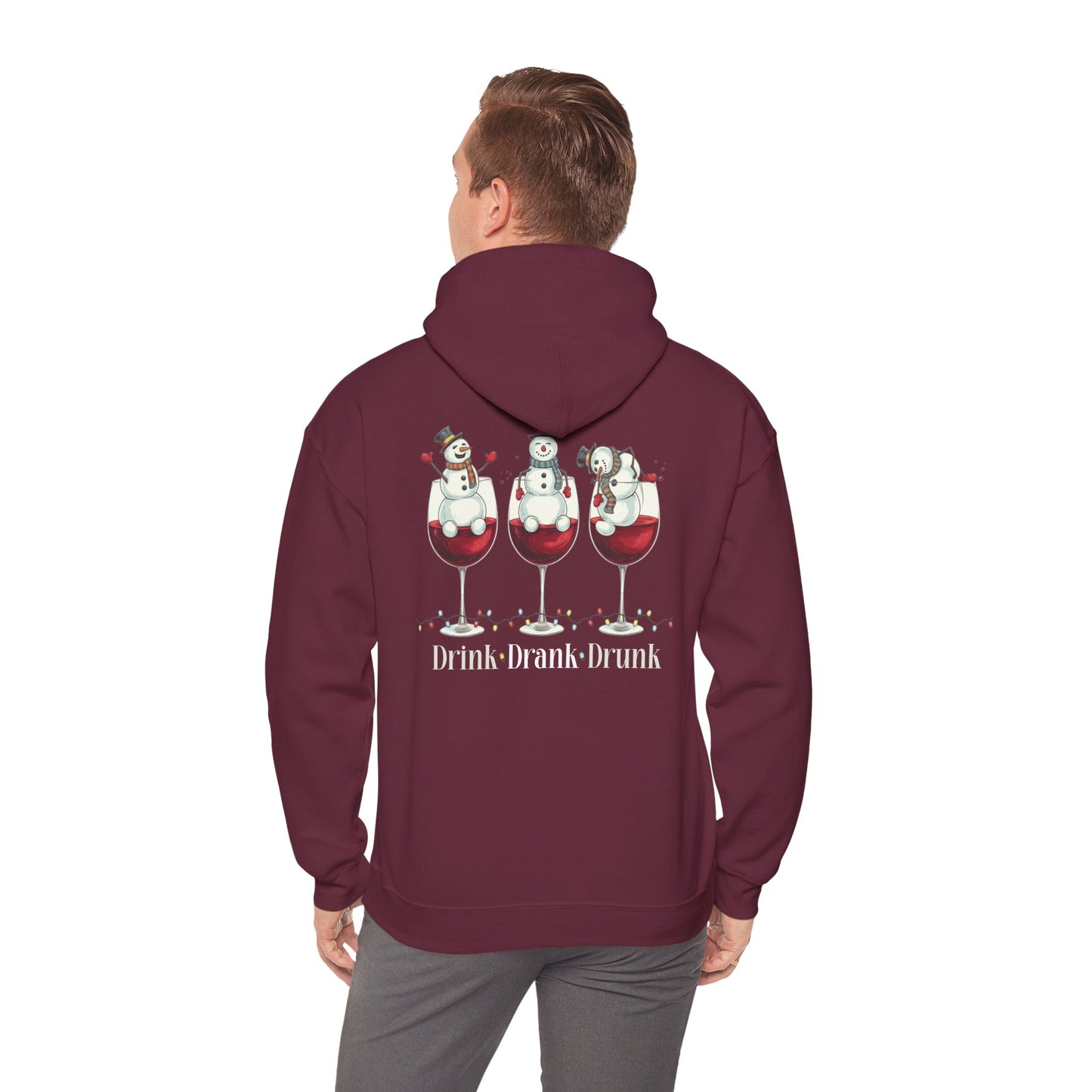 Heavy Blend Hoodie - Winter - Snowmen Drink Drank Drunk (01)