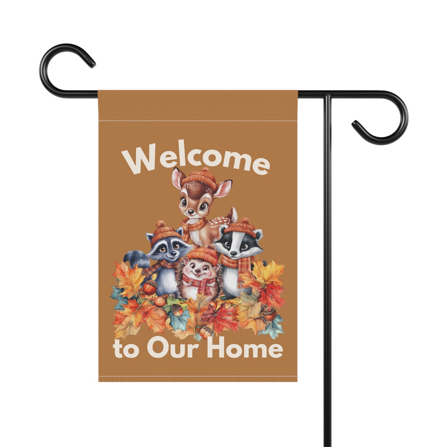 Garden Flag - Autumn -  Welcome Autumn Animals (01a)