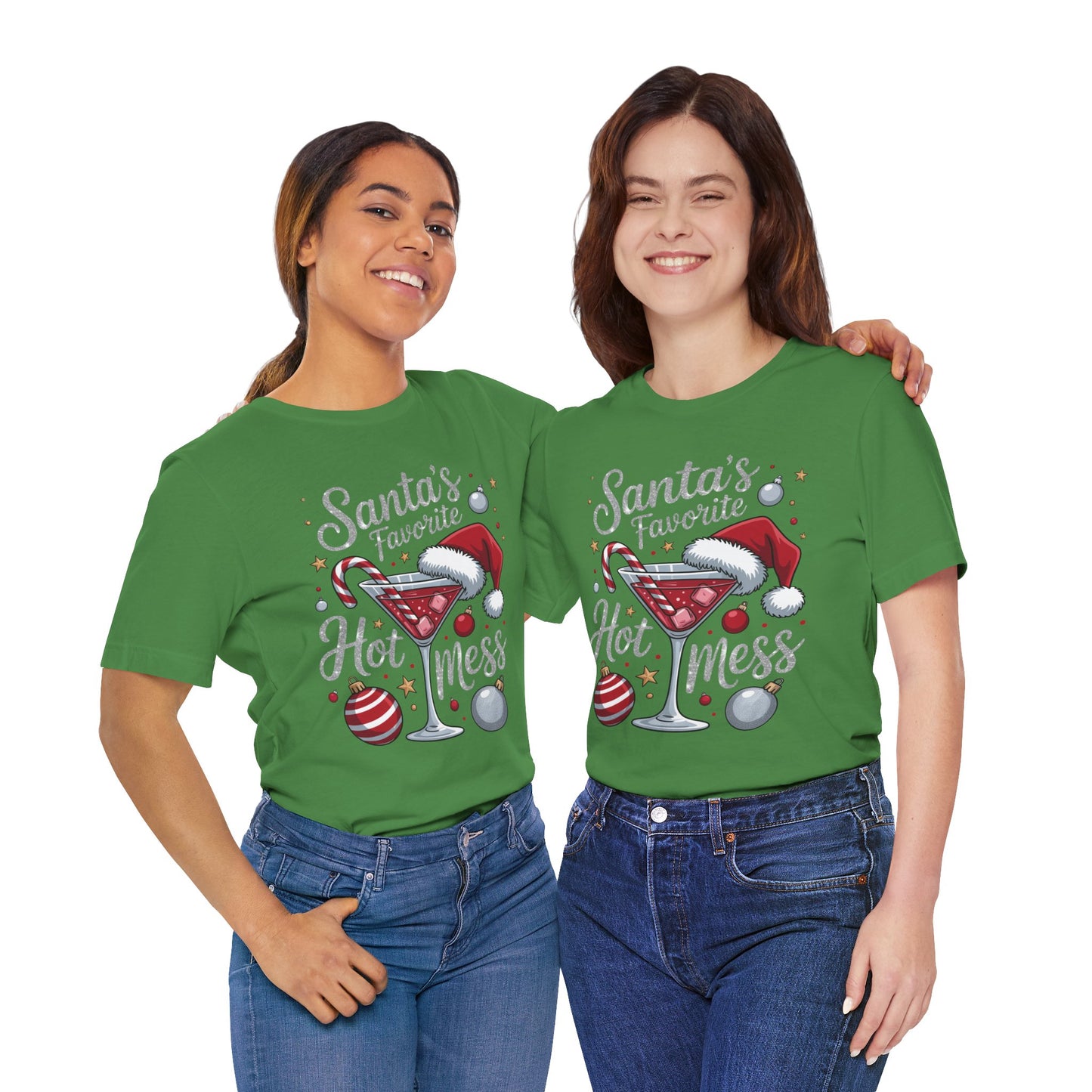 T-shirt - Christmas - Santa's Fav. Hot Mess (01)