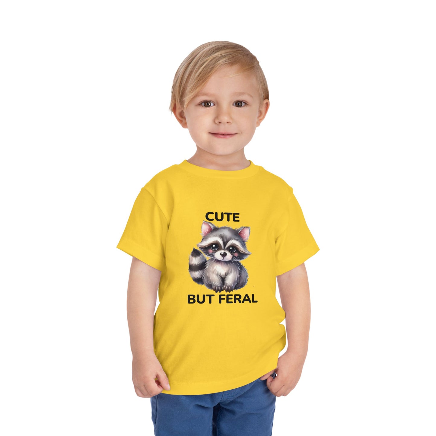 Toddler Tee - Animal / Racoon - Cute but Feral (02)