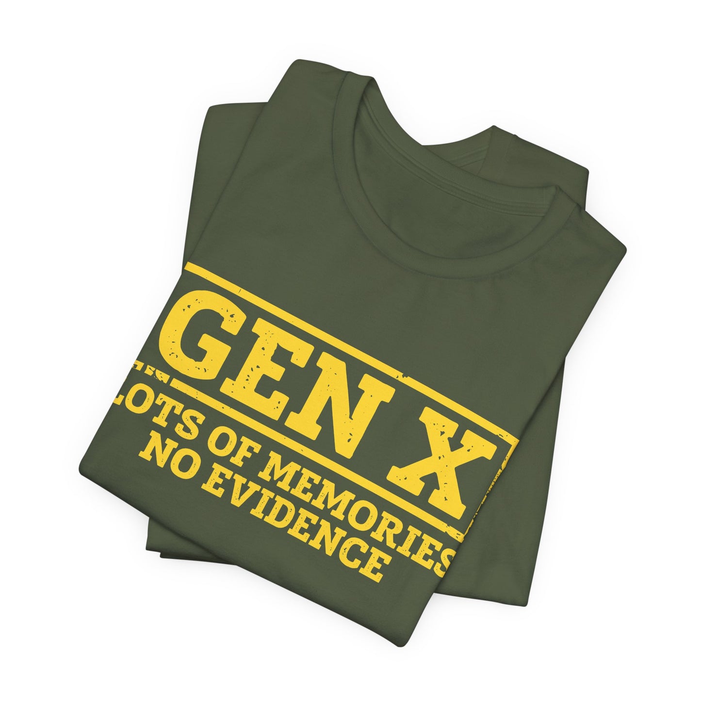 T-shirt - Sarcastic - GenX No Memories (01-yellow)