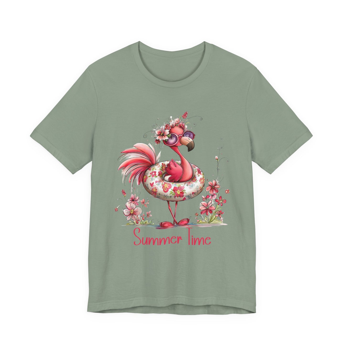 T-Shirt - Animal - Flamingo - Summer Time 01