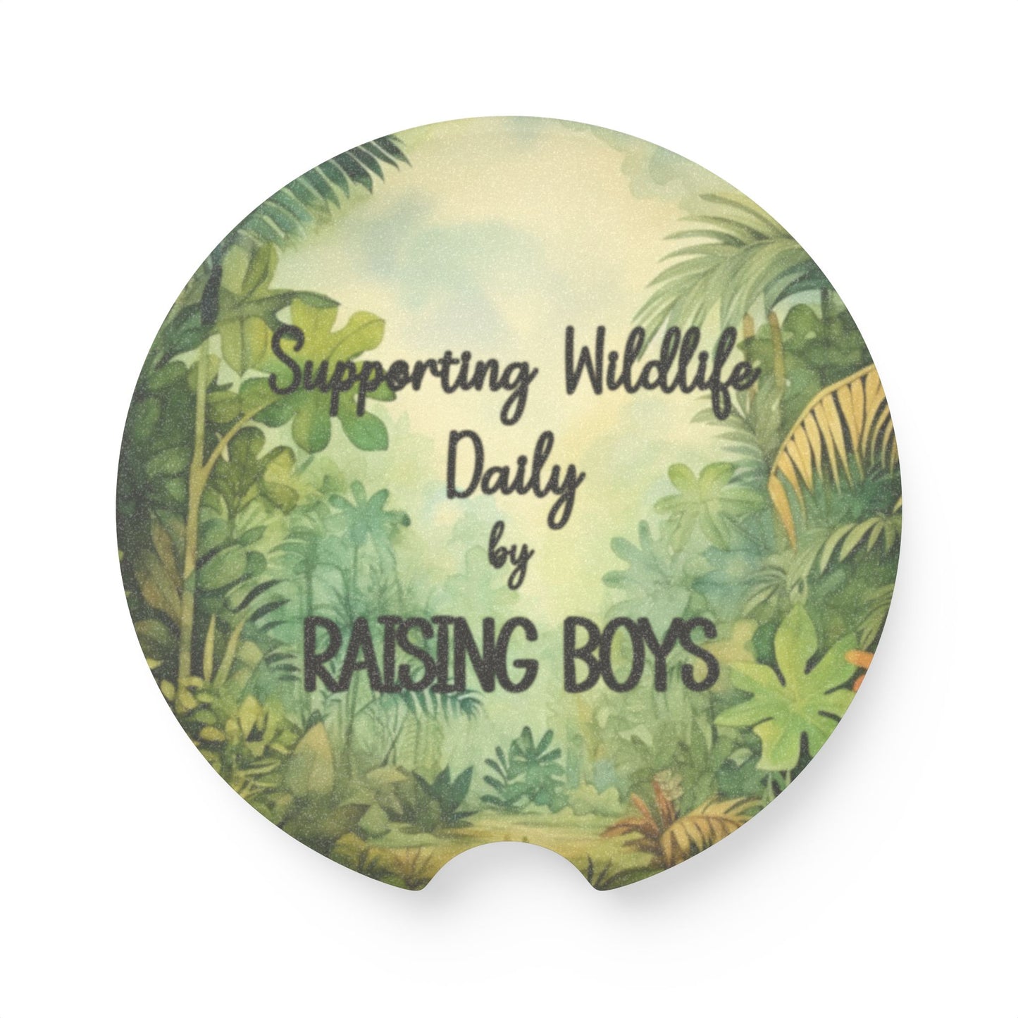 Soapstone Car Coaster - Supporting Wildlife, Raising Boys