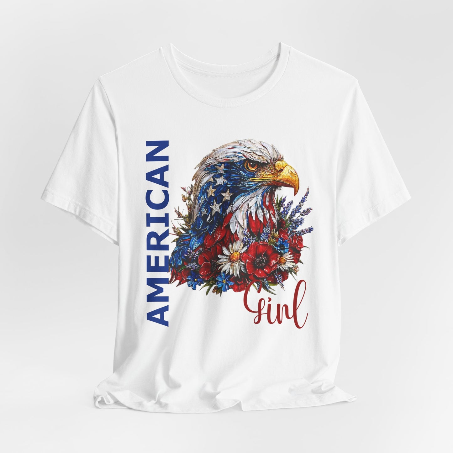 T-Shirt - American - American Girl with Eagle 01